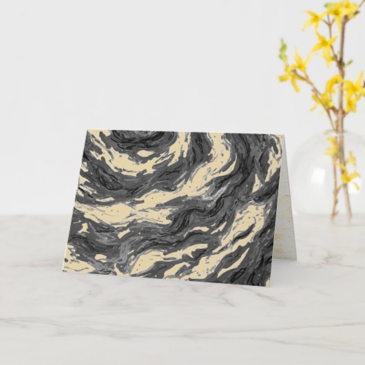 紫色の緩和曲線銀河系 カード (黄色い花)