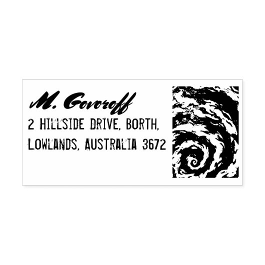 紫色の緩和曲線銀河系 ラバースタンプ (インプリント)