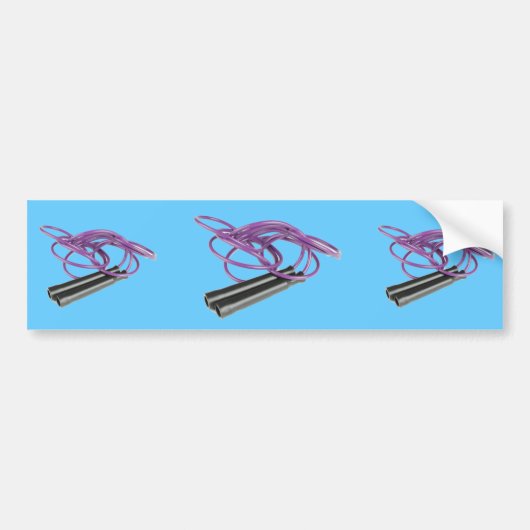 紫色の縄跳び バンパーステッカー (正面)