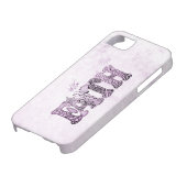 紫色の織り目加工の手紙の信頼 Case-Mate iPhoneケース (下部)