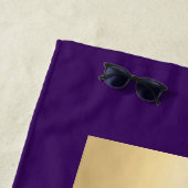 紫色の署名のビジネスロゴ ビーチタオル (インサイチュ)