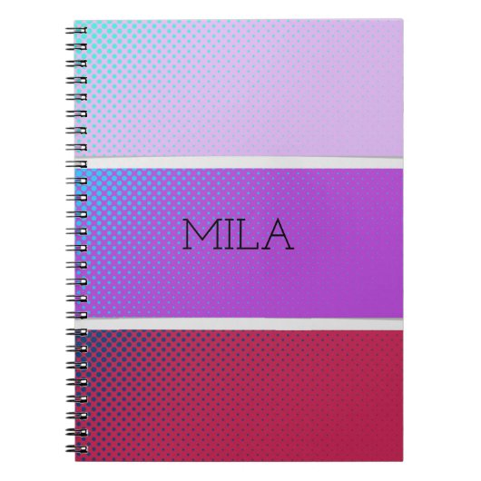 紫色の美しいスペクトル ノートブック (正面)