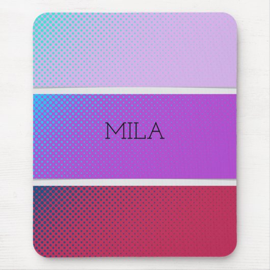 紫色の美しいスペクトル マウスパッド (正面)