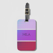 紫色の美しいスペクトル ラゲッジタグ (正面縦)