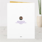 紫色の美しい金ゴールド牧師の記念日カード カード (裏面)