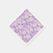 紫色の美的春フローラデイジーデカップージ スタンダードカクテルナプキン (角)