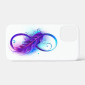 紫色の羽とインフィニティ Case-Mate iPhoneケース (裏面 (横))