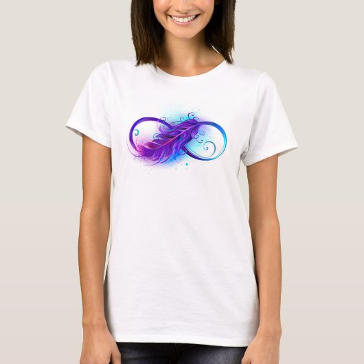 紫色の羽根とインフィニティ Tシャツ (正面)