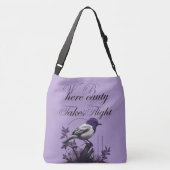 紫色の羽毛のエレガンス | 植物界 クロスボディバッグ (裏面)