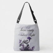 紫色の羽毛のエレガンス | 植物界 クロスボディバッグ (正面)