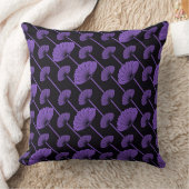 紫色の羽毛フローラファンのパターン装飾用クッション クッション (ブランケット)