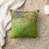 紫色の耐性細胞を持つライムグリーン クッション (ブランケット)