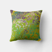 紫色の耐性細胞を持つライムグリーン クッション (裏面)