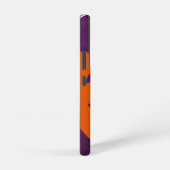 紫色の背景にハロウィーンオレンジ色のカボチャ SAMSUNG GALAXYケース (右側面)