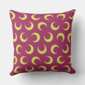 紫色の背景にムーンパターン クッション (裏面)