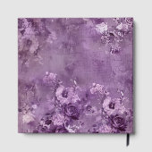 紫色の背景に紫色の花 ゲストブック (裏面)