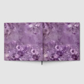 紫色の背景に紫色の花 ゲストブック (全面)