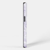 紫色の背景に雪が降る iPhoneケース (右側面)