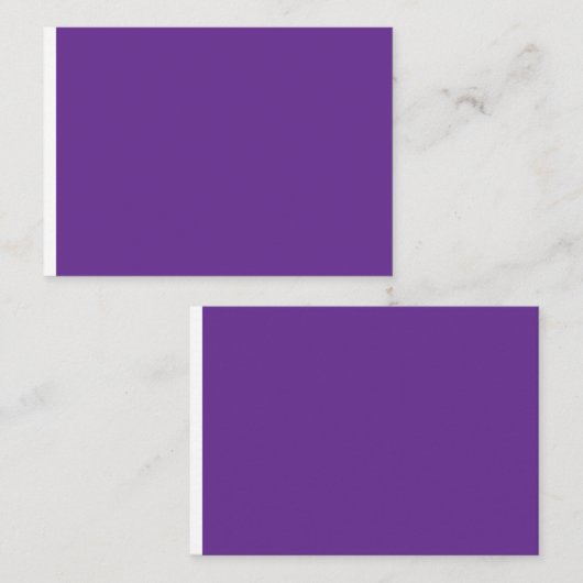 紫色の背景に プレイスカード (正面/裏面)