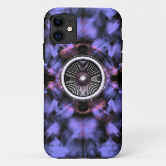 紫色の背景のスピーカー Case-Mate iPhoneケース (裏面)