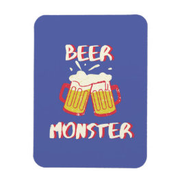 紫色の背景のビールモンスター・マグネット マグネット