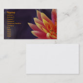 紫色の背景の名刺の水Lilly 名刺 (正面/裏面)