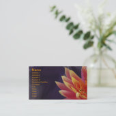 紫色の背景の名刺の水Lilly 名刺 (スタンド正面)