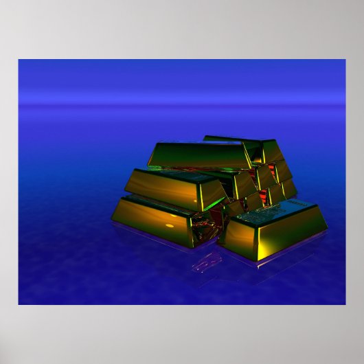 紫色の背景の金棒 ポスター (正面)