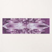 紫色の背景を持つ水晶振動子 ヨガマット (正面(横))