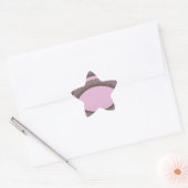 紫色の背景抽象芸術の重なり合う円 星シール (封筒)