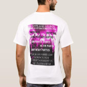 紫色の背部 Tシャツ (裏面)