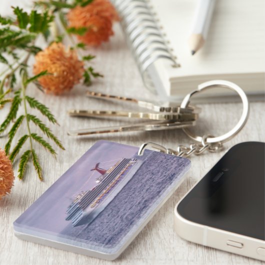 紫色の船 キーホルダー (正面右)