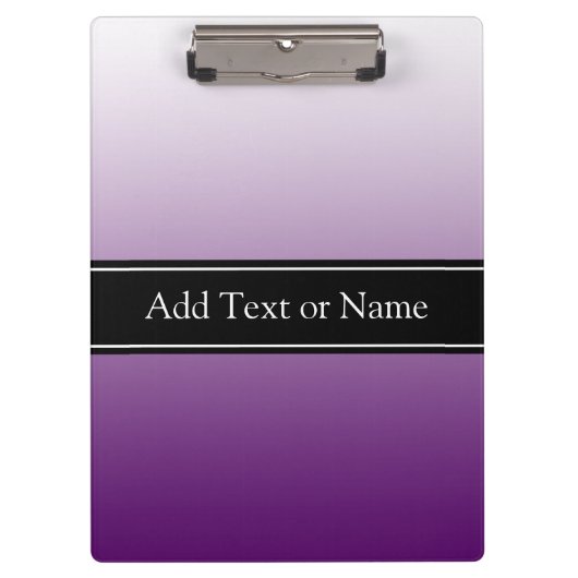 紫色の色あせパーソナライズされたた クリップボード (正面)