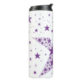 紫色の色の小さな星で作られた大スター タンブラー (回転左)