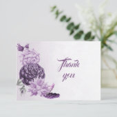 紫色の色合いの花のサンキューカード サンキューカード (スタンド正面)