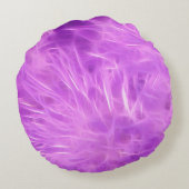紫色の色合いの花を変換 ラウンドクッション (裏面)