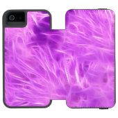 紫色の色合いの花を変換 INCIPIO iPhoneウォレットケース (フォリオオープン)