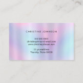 紫色の色合いハニカムヘキソンズビーロゴビジネス 名刺 (裏面)