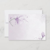 紫色の色合い花と弓サンキューカード サンキューカード (裏面)