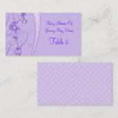 紫色の色相の私達の新しい付加 プレイスカード (正面/裏面)