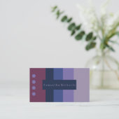 紫色の色調のカラーブロック名刺 名刺 (スタンド正面)