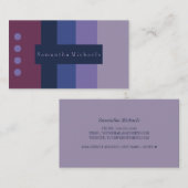 紫色の色調のカラーブロック名刺 名刺 (正面/裏面)