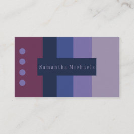 紫色の色調のカラーブロック名刺 名刺