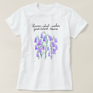紫色の花あなたのハート開花 Tシャツ