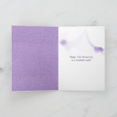 紫色の花が付いた15周年記念カード カード (内部)