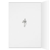 紫色の花が付いている友情カード (内側 (左))