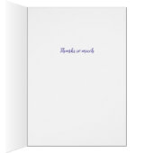 紫色の花が付いている友情カード (内側 (右))