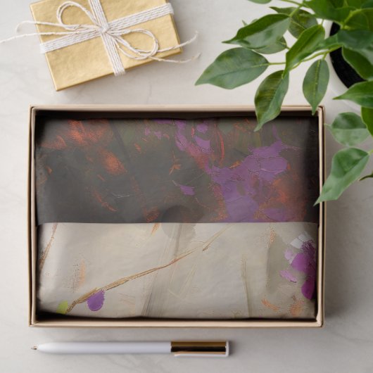 紫色の花が切り離された（鳥）ショウジョウコウカンチョウ 薄葉紙 (ギフト)