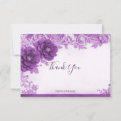 紫色の花が咲くサンキューカード サンキューカード (正面)