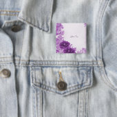 紫色の花が咲くボタン 缶バッジ (インサイチュ)